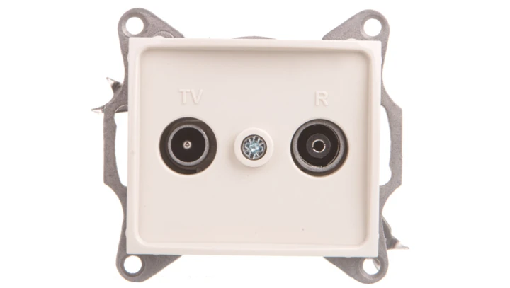 DOMO Gniazdo RTV końcowe kremowe 011330003 24805