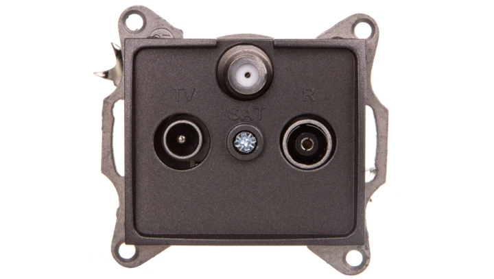 DOMO Gniazdo RTV/SAT końcowe grafit 011350041 24925