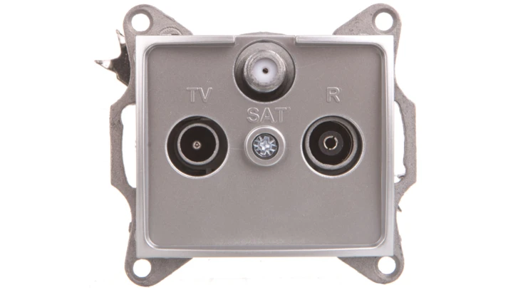 DOMO Gniazdo RTV/SAT końcowe srebrne 011350043 24866