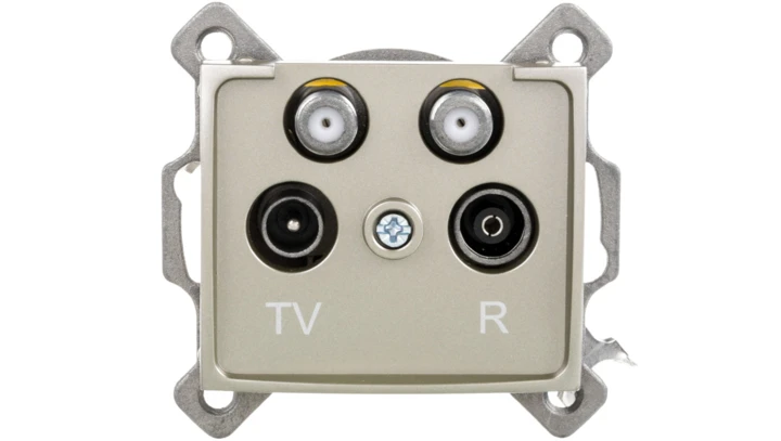 DOMO Gniazdo TV2xSAT końcowe szampańskie 011590050 25045