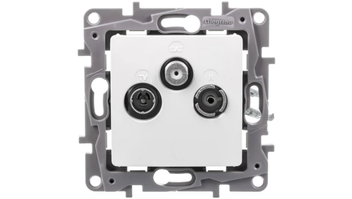 NILOE Gniazdo antenowe RTV-SAT zakończeniowe 10 dB białe 764565