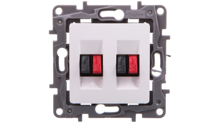 NILOE Gniazdo głośnikowe podwójne białe 764581