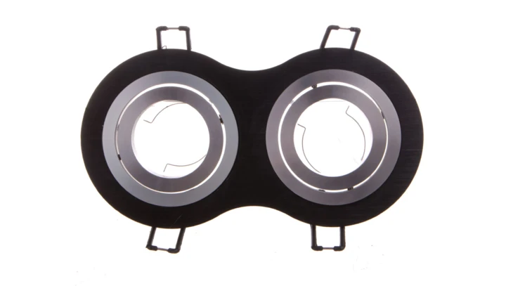 Sufitowa oprawa punktowa MORENA, IP20, okrągła, 2 oczka, czarna