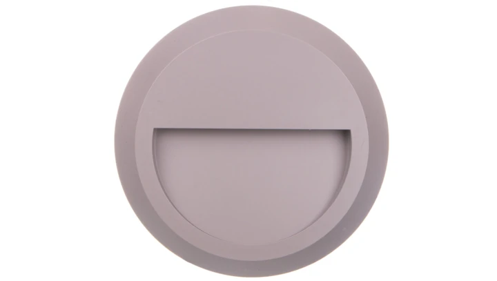 Oprawa schodowa LED SILVER OD 2W 100lm 220-240V AC 120 stopni IP65 okrągła, ciepły biały, szara LD-OSSLOD2W-80