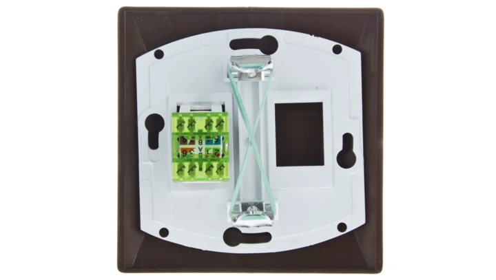 AKCENT Gniazdo komputerowe pojedyncze RJ45 kat.5e MMC brązowe GPK-1A/K/24