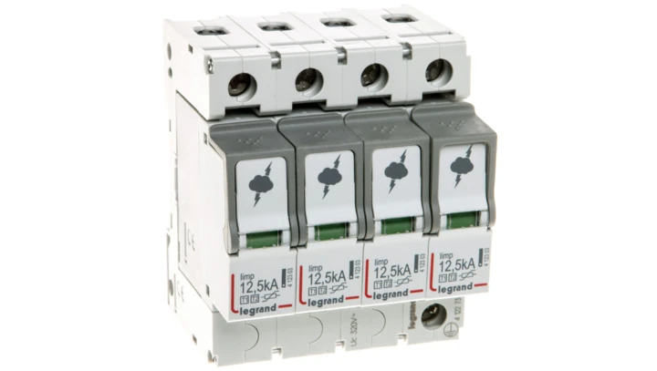 Ogranicznik przepięć Typ T1+T2 4P 12,5kA 1,5kV ON 300 TT, TN (TNC, TNS) 412273