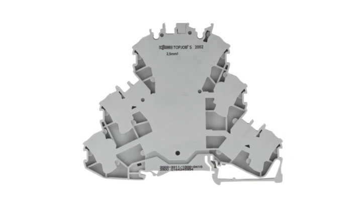 Złączka szynowa 3-pietrowa diodowa 4mm2 szara 2002-3211/1000-410 TOPJOBS /50szt./