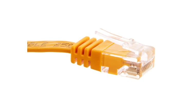 Kabel krosowy płaski patchcord U/UTP kat.6 żółty 3m 96420