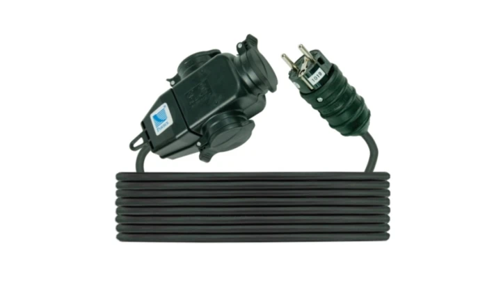 Przedłużacz z rozgałęźnikiem 3-gniazda z/u 16A 250V /H05RR-F 3x1,5 5m/ IP44 D.3174-5