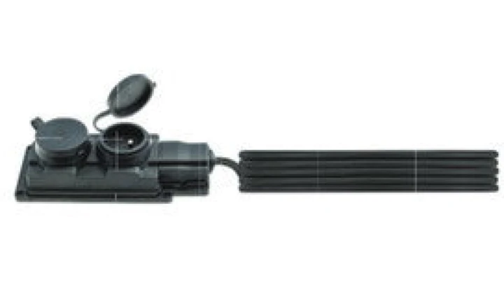 Przedłużacz gumowy 2-gniazda z/u 5m /H05RN-F 3G1,5/ czarny D.3159/2-5