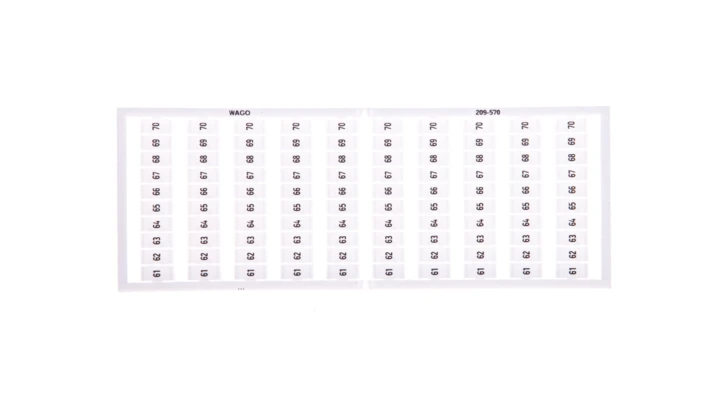 Ramka z oznacznikami 10x 61-70 209-570 /5szt./