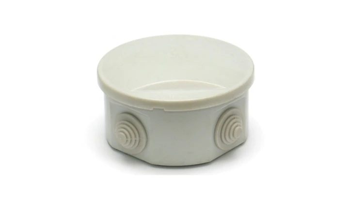 Puszka n/t hermetyczna 80x40 klik 4 dławiki IP44 szara S-BOX 026