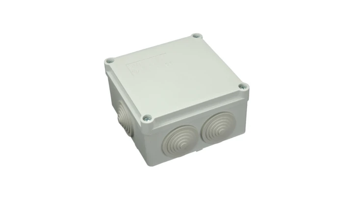 Puszka n/t hermetyczna 100x100x50 6 dławików IP55 szara S-BOX 106