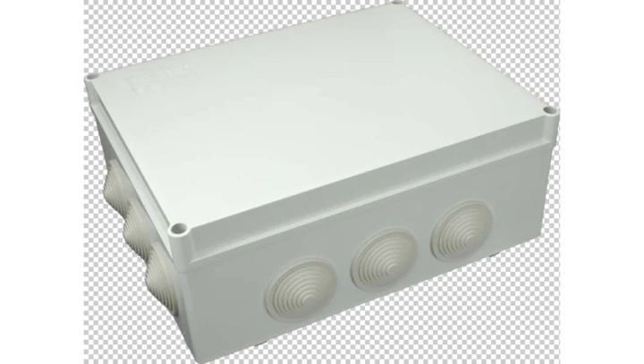 Puszka n/t hermetyczna 300x220x120 12 dławików IP65 szara S-BOX 606