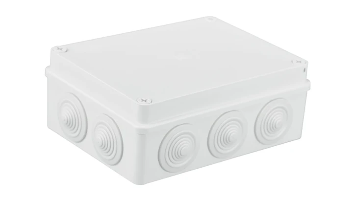 Puszka n/t hermetyczna 190x140x70 10 dławików IP55 biała S-BOX 406B
