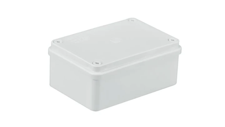 Puszka n/t hermetyczna 120x80x50 bez dławików IP56 biała S-BOX 216B