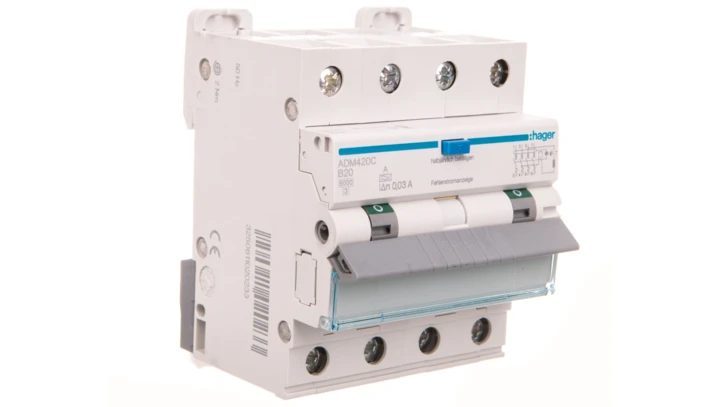 Wyłącznik różnicowo-nadprądowy RCBO 4P B20A 0,03A Typ A 6kA RCBO ADM420C