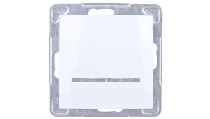 IMPRESJA Łącznik kontrolny z podświetleniem biały ŁP-12YS/m/00