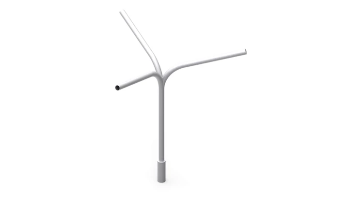 OG Wysięgnik lampowy trójramienny na słup oświetleniowy fi 60 mm 100stopni 40111302