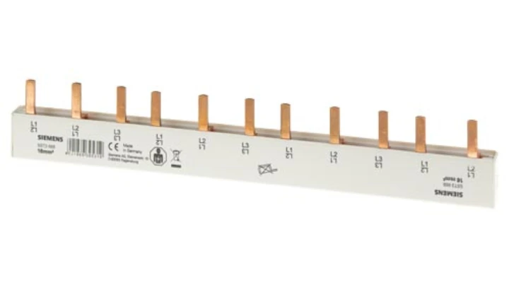 Szyna łączeniowa 3P 16mm2 sztyftowa 11 modułowa (dla RCCV 3+N z lewej strony) pełna izolacja5ST3668 /10szt./