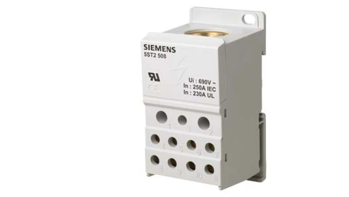 Blok rozdzielczy 250A 1P 690V 1x35-120mm2 2x2,5-25mm2 5x2,5-16mm2 4x2,5-10mm2 DIN 5ST2508