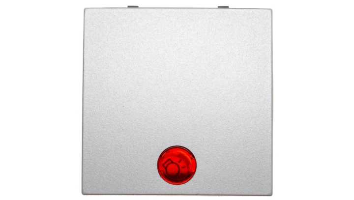 Klawisz z soczewką przycisk 1x srebro tworzywo 16211404