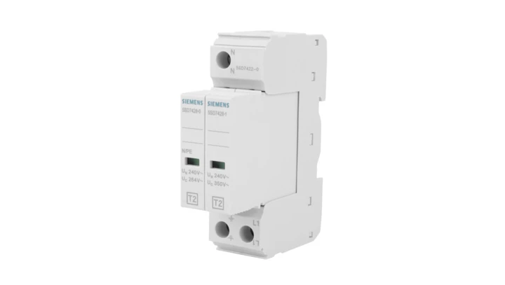 Ogranicznik przepięć Typ T2 1P+N Uc 350V szerokość 24mm 20kA TN-S SENTRON 5SD7422-0