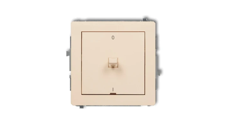 DECO Łącznik dwubiegunowego w stylu amerykańskim beżowy 1DWPUS-9