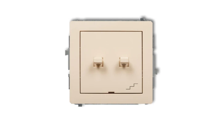 DECO Łącznik jednobiegunowy ze schodowym (wspólne zasilanie) w stylu amerykańskim beżowy 1DWPUS-10.1