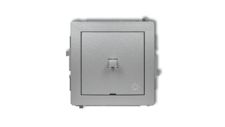 DECO Przycisk /światło/ w stylu amerykańskim srebrny metalik 7DWPUS-5