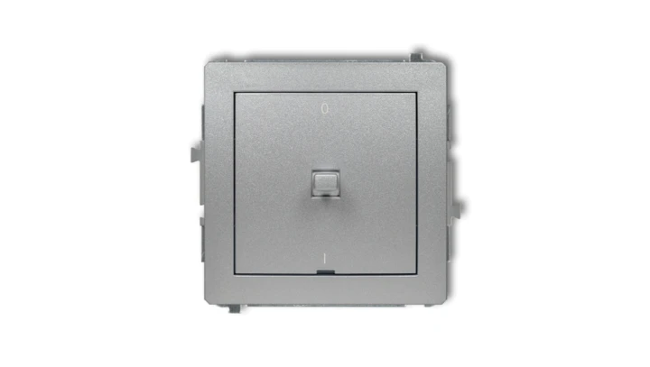 DECO Łącznik dwubiegunowego w stylu amerykańskim srebrny metalik 7DWPUS-9