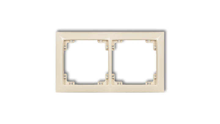 DECO Ramka uniwersalna podwójna z tworzywa DECO Soft beżowy 1DRSO-2
