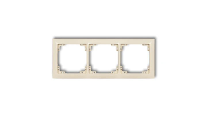 DECO Ramka uniwersalna potrójna z tworzywa DECO Soft beżowy 1DRSO-3
