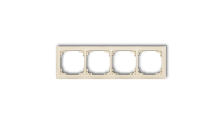 DECO Ramka uniwersalna poczwórna z tworzywa DECO Soft beżowy 1DRSO-4