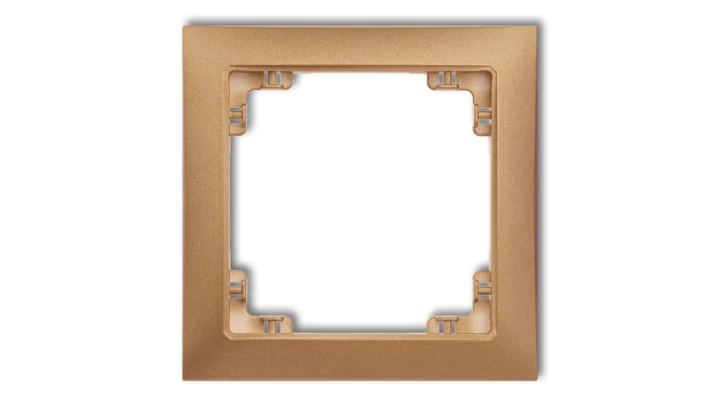 DECO Ramka uniwersalna pojedyncza z tworzywa DECO Soft złoty metalik 8DRSO-1