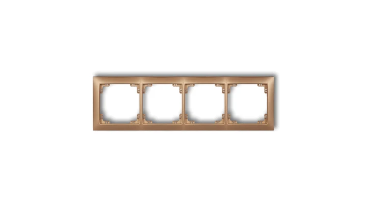 DECO Ramka uniwersalna poczwórna z tworzywa DECO Soft złoty metalik 8DRSO-4