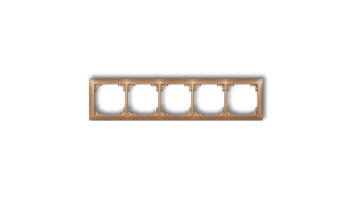 DECO Ramka uniwersalna pięciokrotna z tworzywa DECO Soft złoty metalik 8DRSO-5