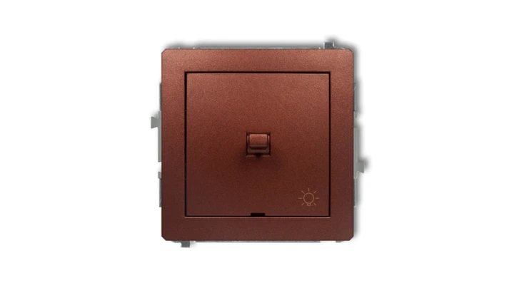 DECO Przycisk /światło/ w stylu amerykańskim brązowy metalik 9DWPUS-5
