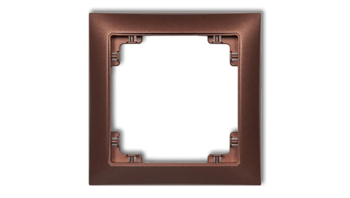 DECO Ramka uniwersalna pojedyncza z tworzywa DECO Soft brązowy metalik 9DRSO-1