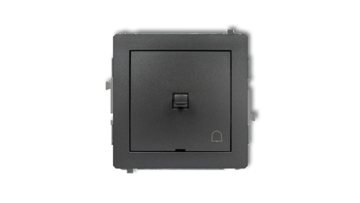 DECO Przycisk /dzwonek/ w stylu amerykańskim grafitowy 11DWPUS-4