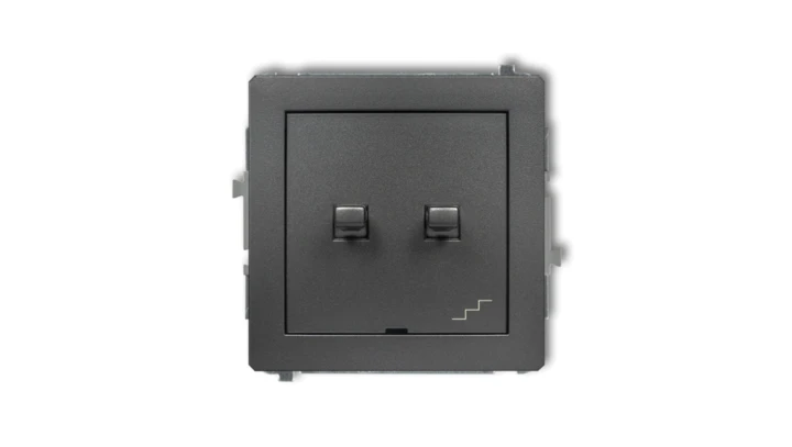 DECO Łącznik jednobiegunowy ze schodowym (wspólne zasilanie) w stylu amerykańskim grafitowy 11DWPUS-10.1