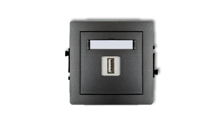DECO gniazdo pojedyncze USB-AA 3.0 grafitowy 11DGUSB-5