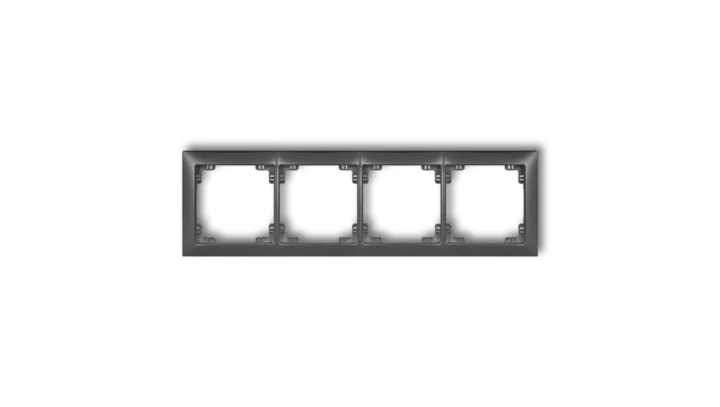 DECO Ramka uniwersalna poczwórna z tworzywa DECO Soft grafitowy 11DRSO-4