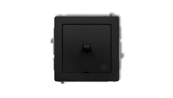 DECO Przycisk /światło/ w stylu amerykańskim czarny mat 12DWPUS-5