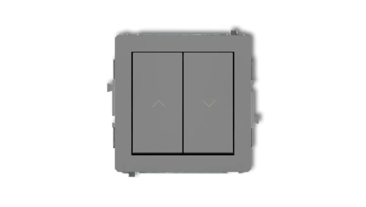 DECO Przycisk żaluzjowy szary mat 27DWP-8