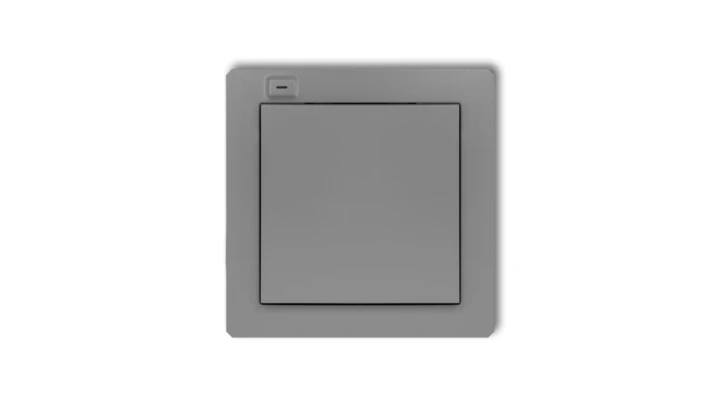 DECO Nadajnik 1-klawiszowy 2-kanałowy z czujnikiem temperatury do systemu Exta Life szary mat 27DEL-1