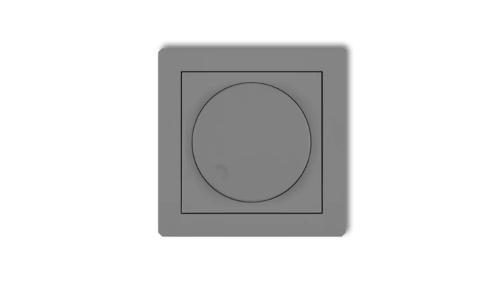 DECO Regulator elektroniczny oświetlenia przyciskowo-obrotowego do lamp LED szary mat 27DRO-2