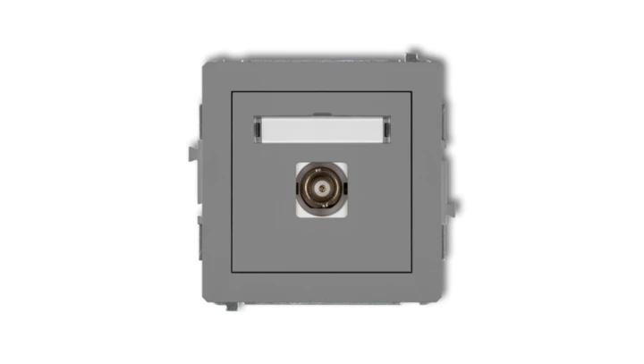 DECO Gniazdo pojedyncze BNC szary mat 27DGBNC-1