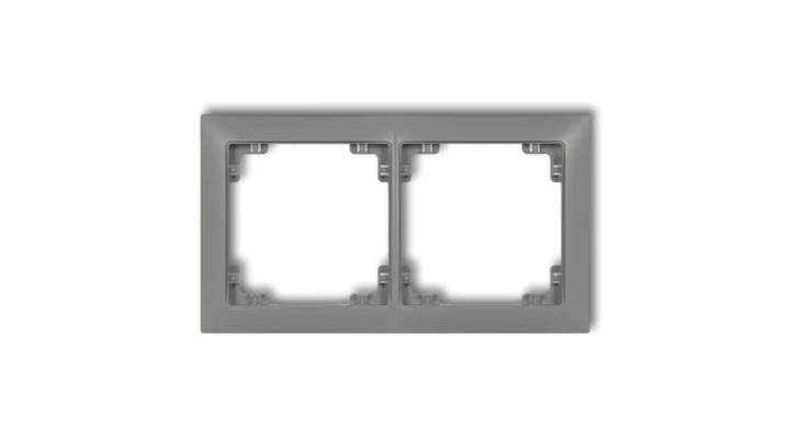 DECO Ramka uniwersalna podwójna z tworzywa DECO Soft szary mat 27DRSO-2