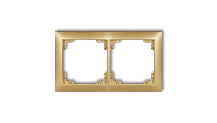 DECO Ramka uniwersalna podwójna z tworzywa DECO Soft złoty 29DRSO-2